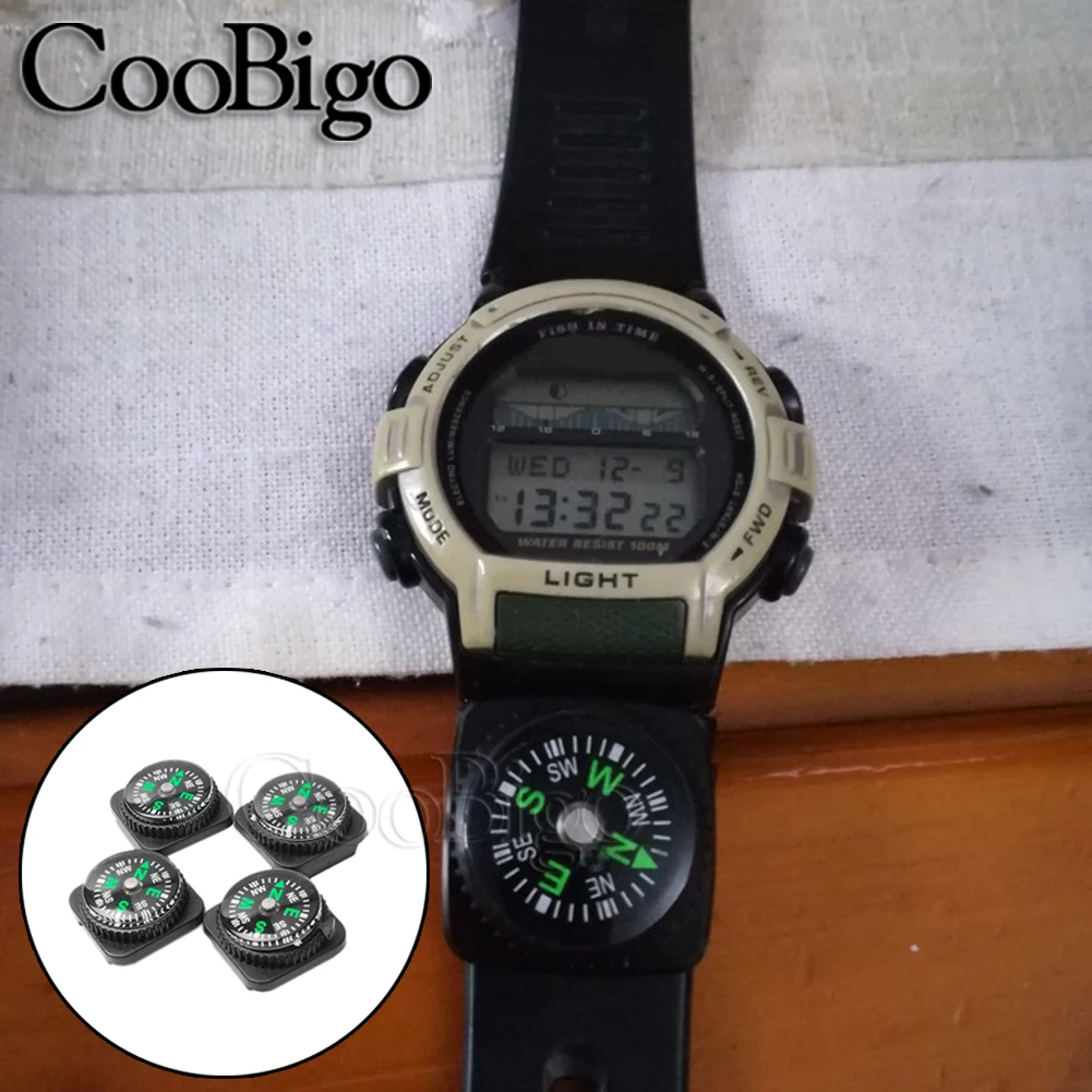Mini Compass Portable North Navigation Button for Paracord Bracelet Bag Strap Watch Accessories Survival Outdoor Hiking Kit 1pc waterproof compass mini compass navigation compass portable compass survival compass