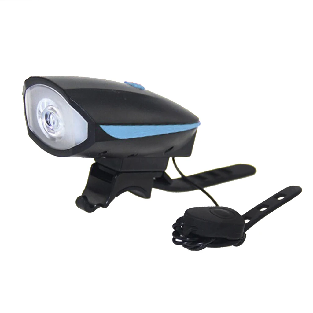 Battery Power AAA LED Bicycle Headlight Bike Head Light Front Lamp Cycling &Horn
