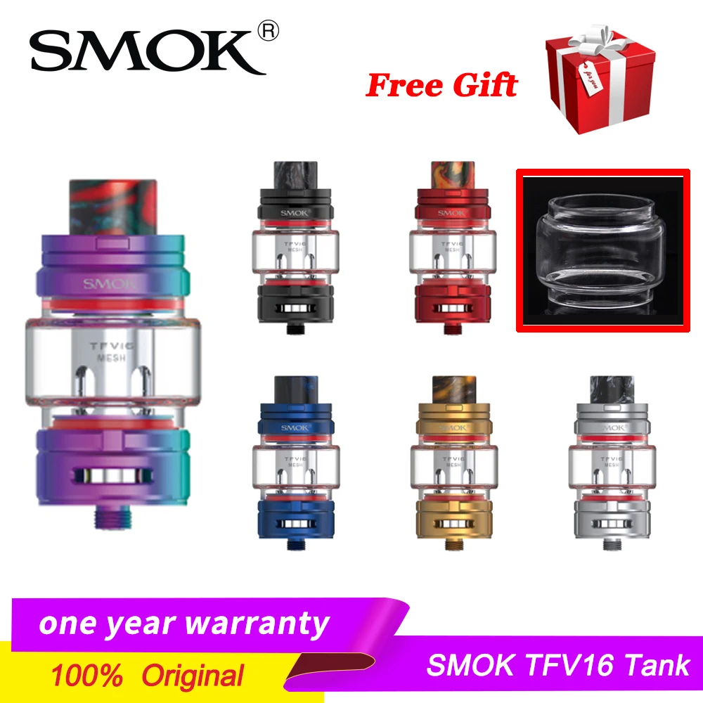 Оригинальный бак SMOK TFV16 9 мл электронная сигарета атомайзер 510 thread новинка