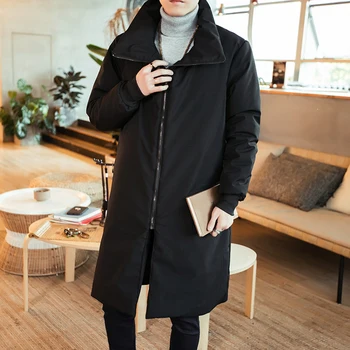 

Mens Long Padded Jacket Coat Luxury Brand Winter Black Parkas Men Plus Size 5XL Thick Warm Slim Fit Male Overcoat Men Clotthes