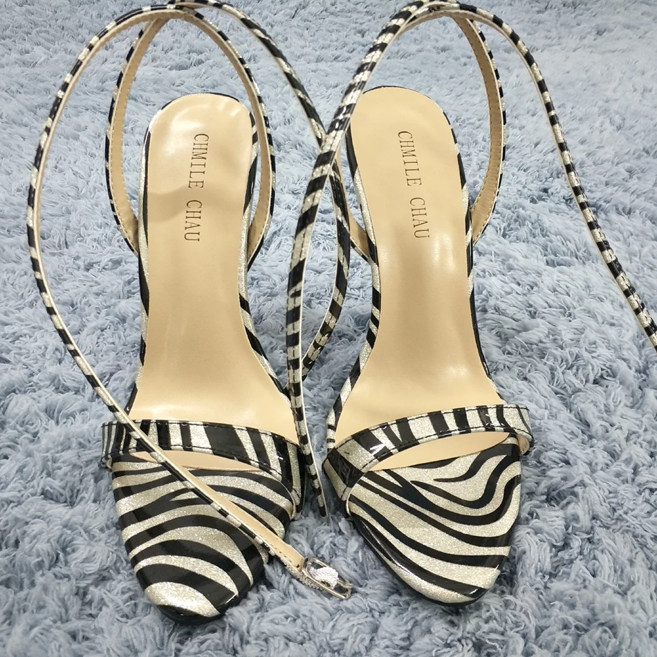 Sexy Party Ankle Strap Stiletto Women Metal Heel Sandal Damenschuhe Damensandalette Knochelriemchen Riemchensandalen YJ3845-i