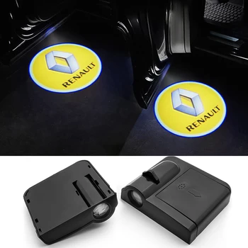 

2Pcs Car styling Car Door Led Welcome Light Projector Step Lights for Renault Megane 2 3 Duster Logan Clio Laguna 2 Captur