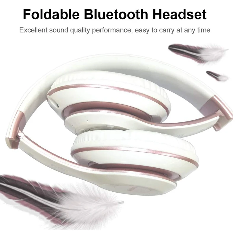 Wireless Headphones Over Ear Hi Fi Stereo Foldable Wireless Stereo Headsets Earbuds for mobile xiaomi iphone sumsamg tablet