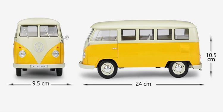 WELLY литье под давлением 1:18 Масштаб высокий симулятор Ретро модель автомобиля 1963 Volkswagen T1 автобус металлический сплав игрушка автомобиль для детей Коллекция подарков