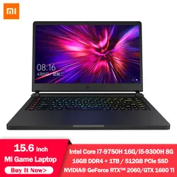 Оригинальный Xiaomi Mi игровой ноутбук 15,6 дюймов обновление i5 8G/i7 16G DDR4 512GB SSD GTX1660Ti/RTX2060 NVIDIA 6GB DDR6 компьютер