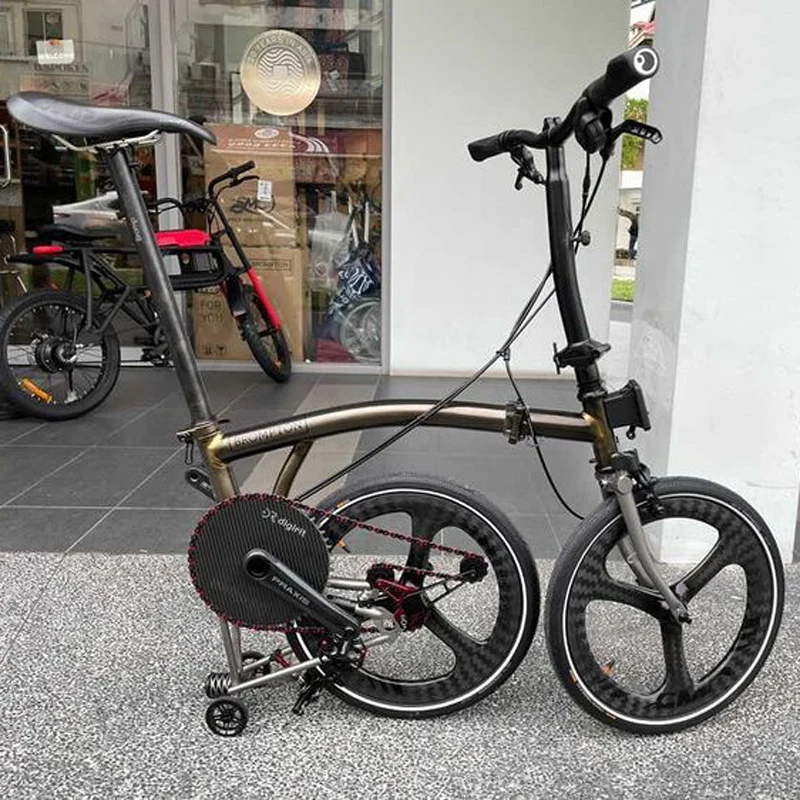 ブロンプトン自転車用チタンH型ハンドルポスト、超軽量ステム