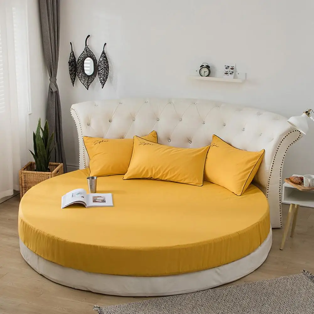 AsyPets Cotton Mattress Cover Round Bed Protector for Bedding 220cm Diameter | Дом и сад