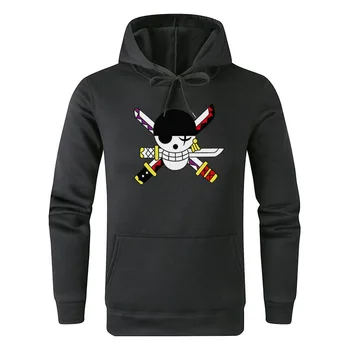 

New One Piece Hoodie Japanese Men The Pirate King Roronoa Zoro Hoody Anime Hoodies Sweatshirt Casual Warm Polar Pullover C118