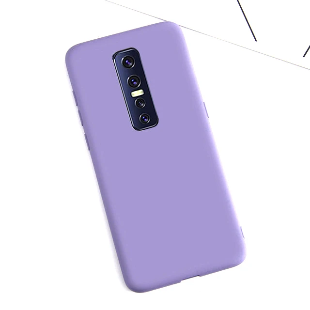 Защитный чехол для Vivo V17 Pro жидкий силиконовый тонкое мягкое ТПУ покрытие из