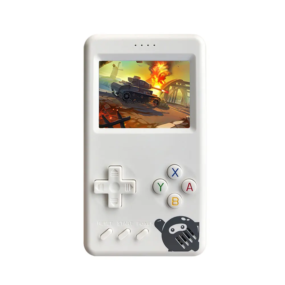 Powkiddy Pocket Game Console Mini Retro Handheld 10000Mah 8-Bit Nostalgic Fc Power Bank Built-In 500 Game Tv Video Players