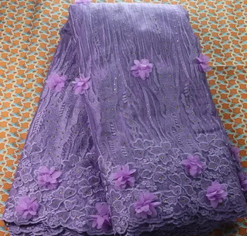 

AFRICAN FRENCH LACE FABRIC HIGH QUALITY Appliques LACE WITH BEADS X1904