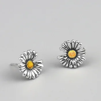 

Coolkala 2020 trendy new sterling silver daisy old simple sunflower earrings