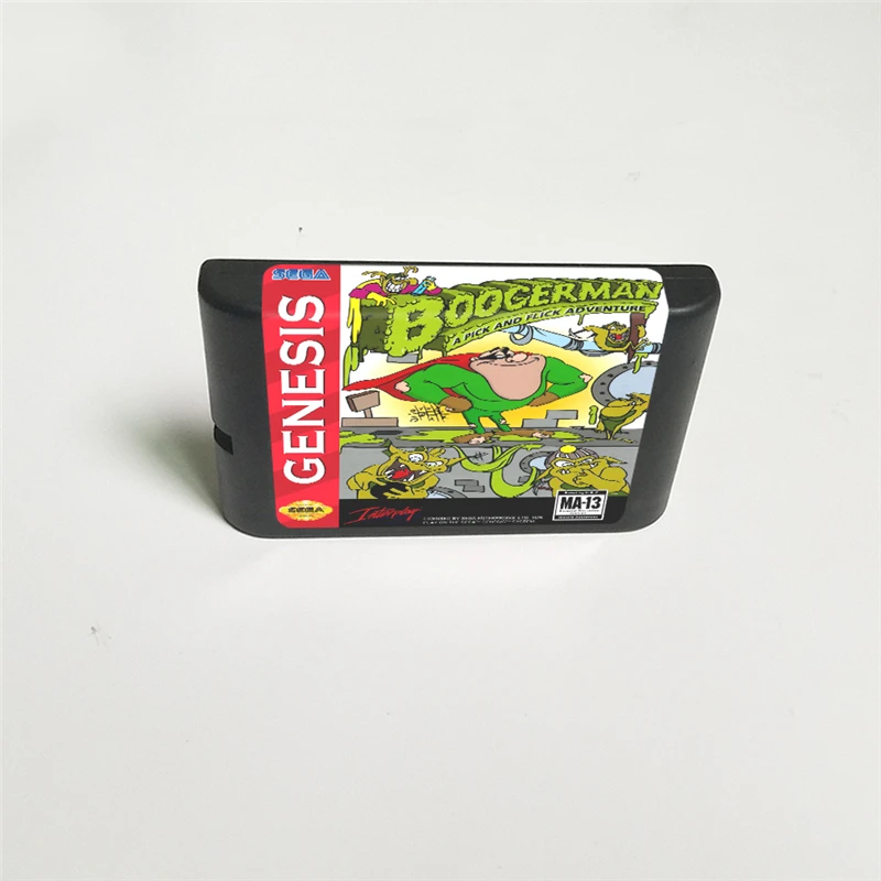Boogerman A pick and Flick Adventure-крышка США Розничная коробка 16 бит MD игровая карта для Sega megadrive Genesis игровая консоль