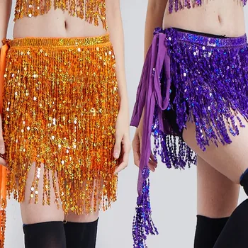 

Fashion Ladies' Dancing Skirt Bling Bling Skirt for Indian Dance