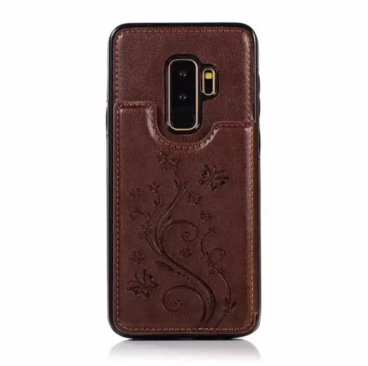 Чехол-кошелек для samsung galaxy note 9, 8, s10, s9, s8 plus, s10e, s7 edge, чехол, открытка с изображениями цветов, кожаный держатель, чехол для телефона, fundas - Цвет: wallet phone case