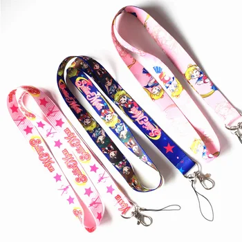 

Anime Sailor Moon Key Lanyard Cosplay Badge ID Cards Holders Neck Straps Keyring Keychain