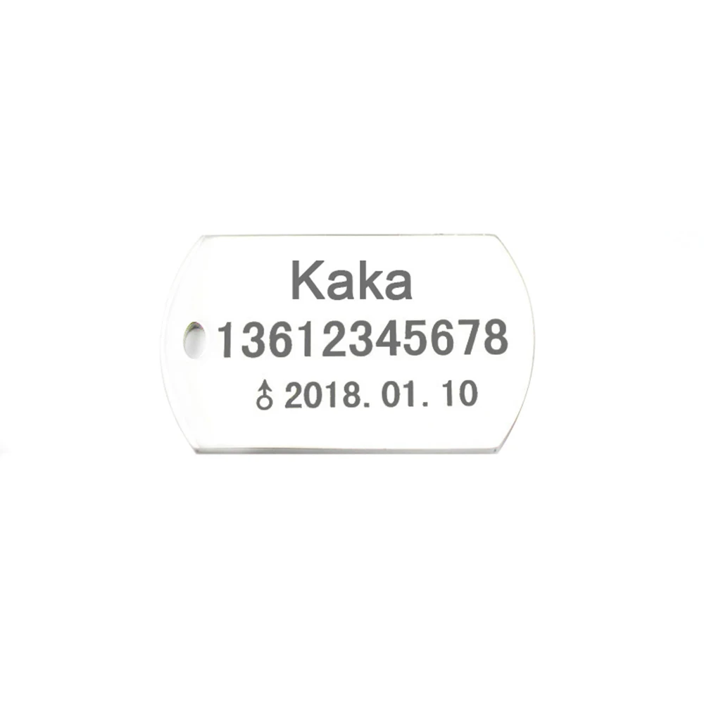 Идентификационная бирка Hateli для домашних животных из нержавеющей стали 316L с