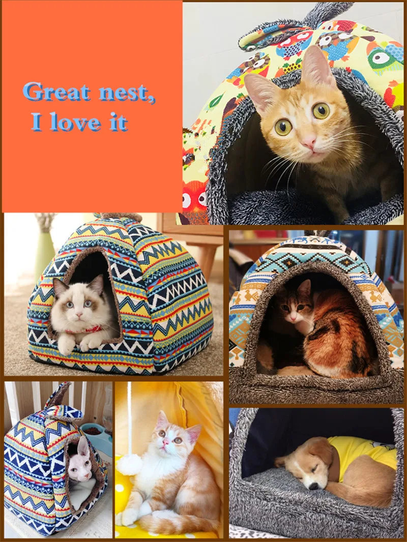 Pet пещера/палатка кровать для собак и кошек(M44
