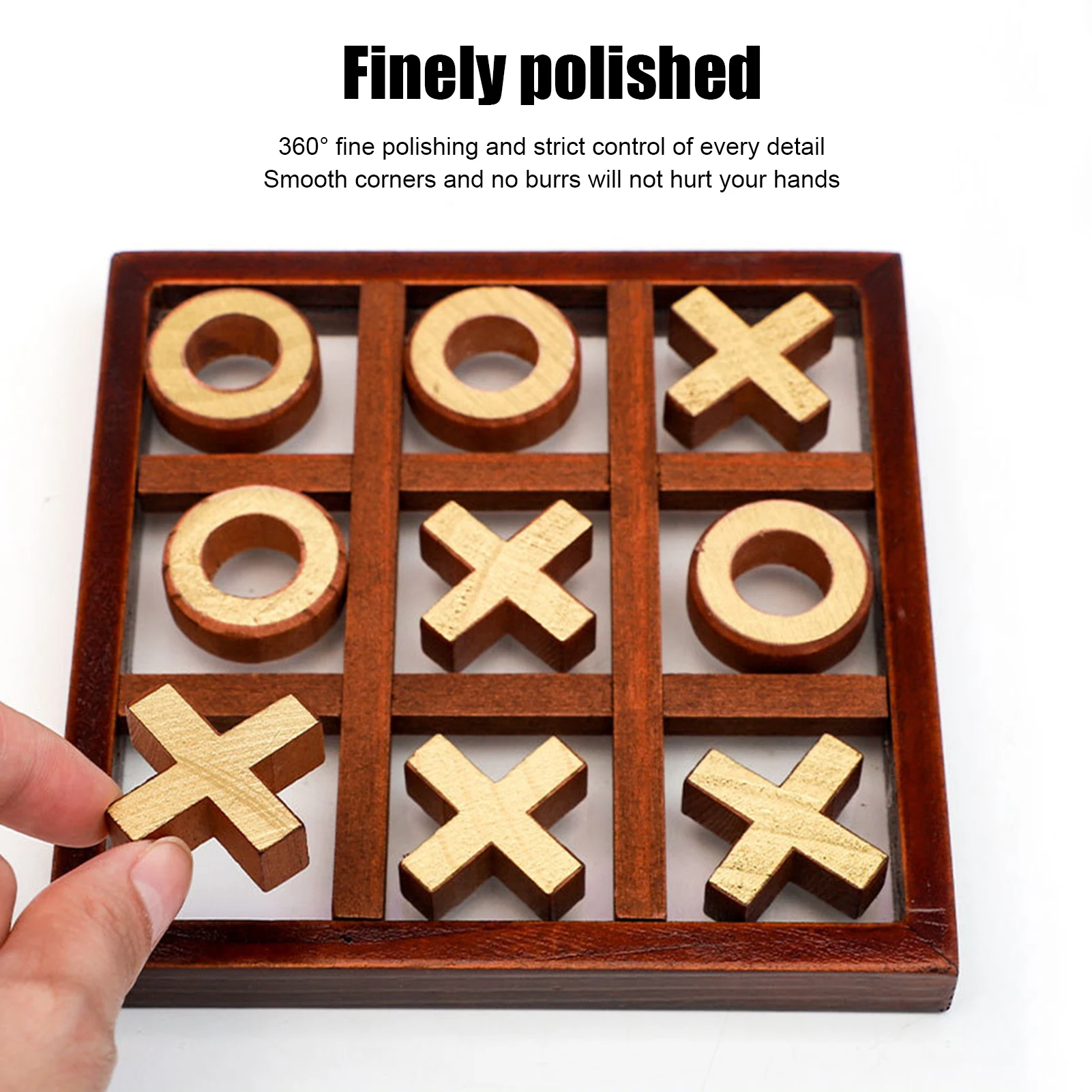 Parent-Child Interaction Wooden Board Game XO Tic Tac Toe Chess board game table games chess puzzle game Funny Developing Intelligent Educational Toy Puzzles