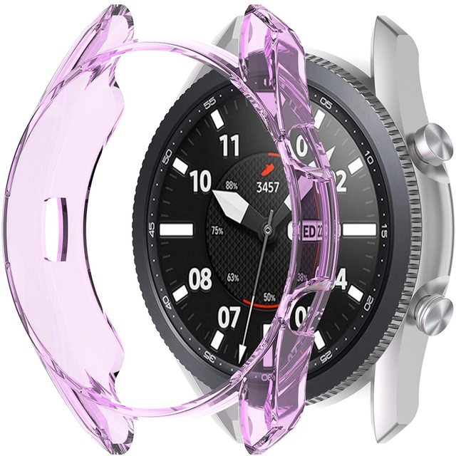 For Samsung Galaxy watch 3 45mm 41mm samrtwatch Soft Plated TPU bumper 41 45 mm smart watch Protector Cover Accessories