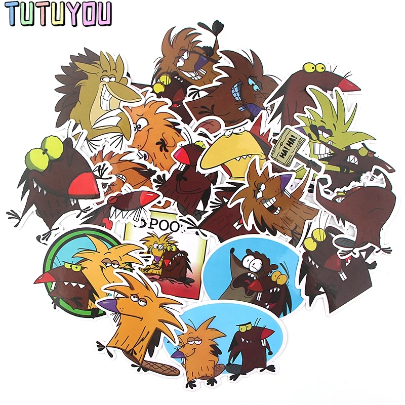 

PC254 20 Pcs/set The Angry Beaver Cartoon Scrapbooking Stickers Decal For for Guitar Laptop Luggage Car Fridge Graffiti Sticker