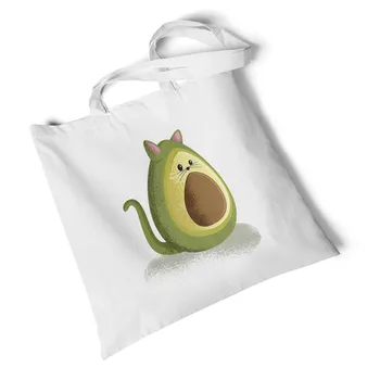 

Fashion Fruit Avocado Print Women Canvas Bag Storage Large Shopping Bag Tote Bag Original Foldable Reusable Travel Bag Handbag