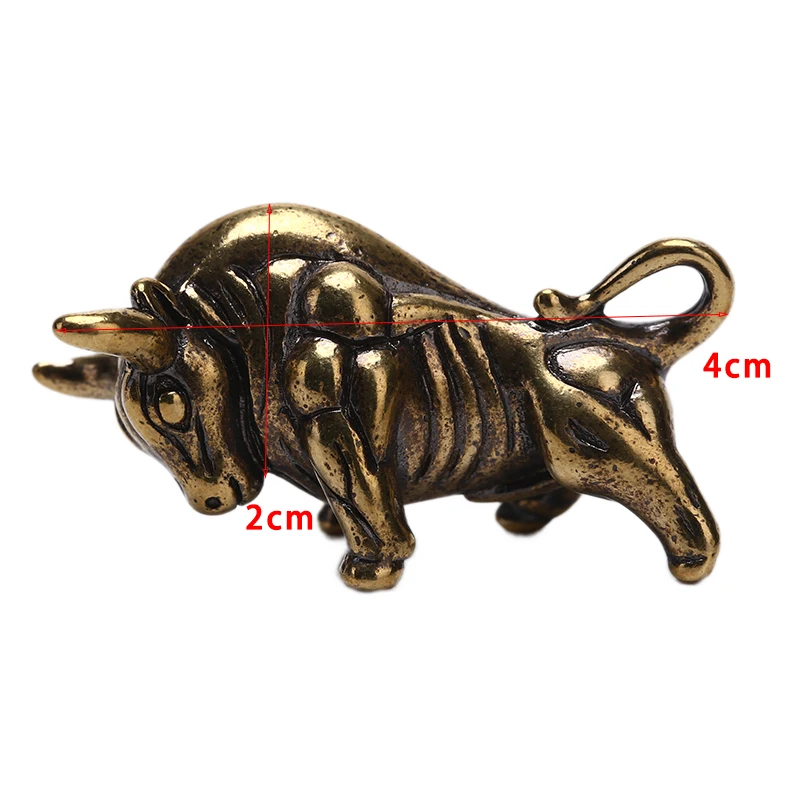 Ручной работы Твердый латунный бык EDC брелок подвеска на замке аксессуары