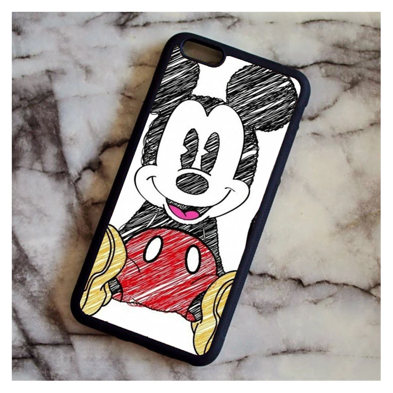 Розовый Чехол для телефона с рисунком Микки и Минни Маус KETAOTAO для iPhone 4S 5C SE 5 5S 6 6 s 7 8 Plus XR XS Max чехол из мягкого ТПУ и резины и силикона - Цвет: Розовый