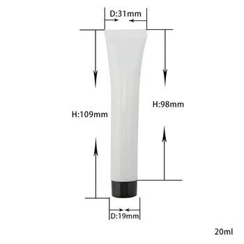 

20ml Cosmetic Soft Tube With Black/White Screw Cap
