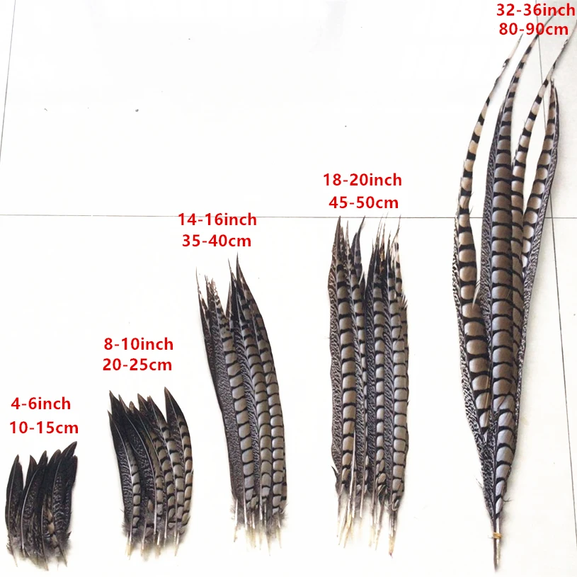 10 шт./лот натуральные женские перышки фазана для украшения ремесел 120 см 4 48 дюймов