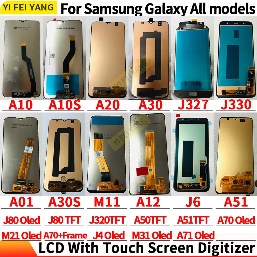 Ori Oled Tft Ips Display Lcd Touch Screen Digitizer, Sostituzione Per Samsung Galaxy A51, M31, A70, J8, A30 S J4 6 50 Qualità Aaa