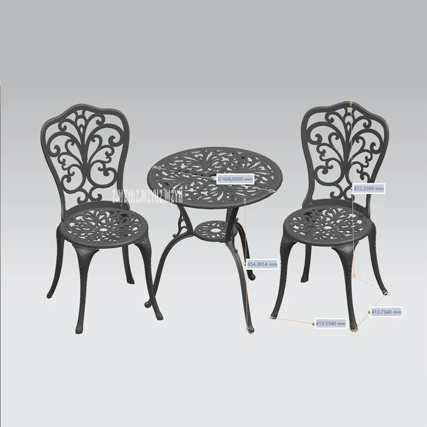 DT003 Outdoor Furniture Garden American Style Antique Cast Aluminium Three-Piece Tables And Chairs Set Dining Chair Combination DT003 Outdoor Furniture Garden American Style Antique Cast Aluminium Three-Piece Tables And Chairs Set Dining Chair Combination