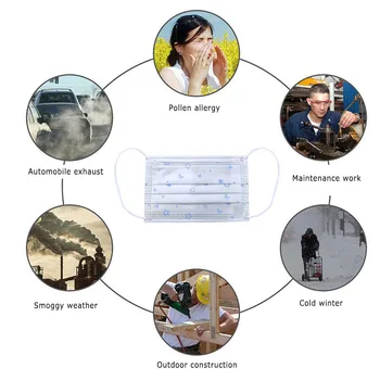 

Mascaras Children Kids Non-Woven Masks 50pcs Disposable Mask Protection masca Anti Dust Mask Kids Protective masker Respirator