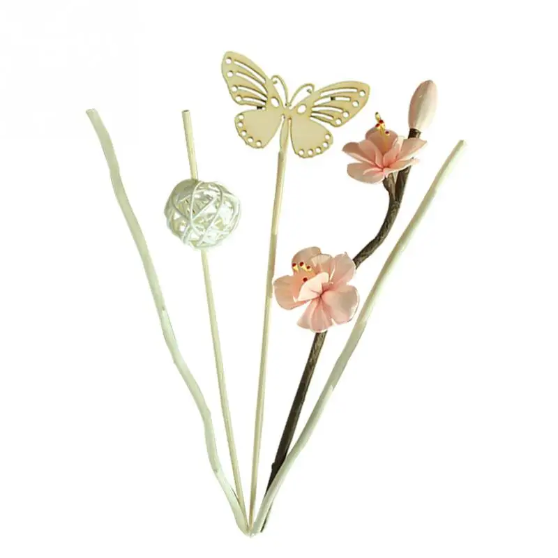 1 Set Flower and Butterfly Fragrance Reed Stick Home Hotels Decoration Spa Car No Fire Essential Oil Diffuser