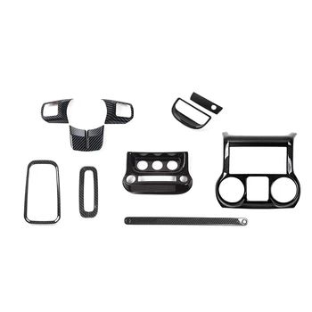

Carbon Fiber Interior Decoration Trim Kit,Trim for Jeep Wrangler JK JKU 2011-2017 4 Door (10PCS)