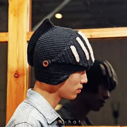 Men'S Autumn And Winter Fashion Personality New Handmade Warm Hat Roman Hip-Hop Woolen Hat