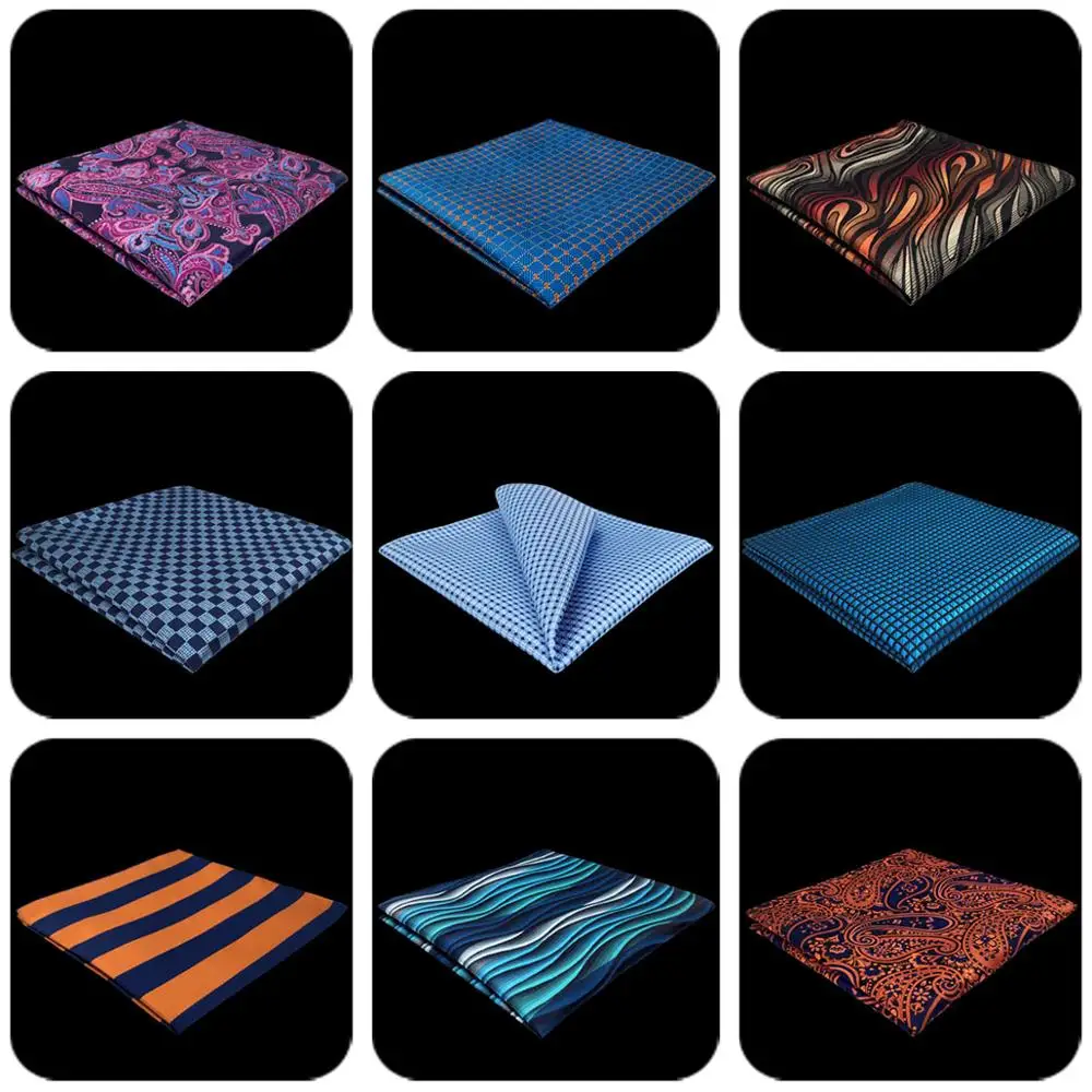 Мужской Карманный квадратный платок в горошек Пейсли многоцветный Свадебный