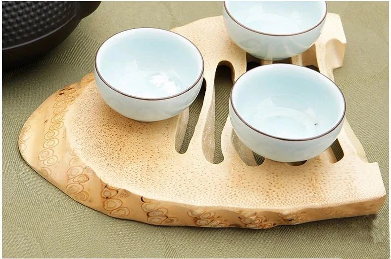 Heat Resistant Mat Bamboo Root Crafts Products Pot Tray Pad Cup Saucer Natural Bamboo Base Coasters