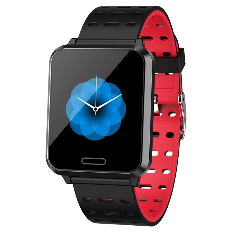 Smartwatch red P2 Смарт-часы IP67 Водонепроницаемый Фитнес-Браслет спортивный монитор сердечного ритма спортивные часы для женщин и мужчин Smartwatch для ios Android телефон - Цвет: Smartwatch red