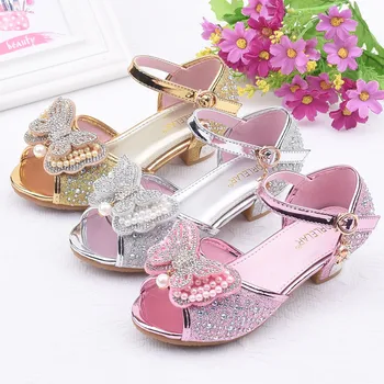 

Toddler Kids Girls Pearl Butterfly-Knot Crystal Single Princess Shoes Sandals Casual girls shoes zapatos детская обувь сандали