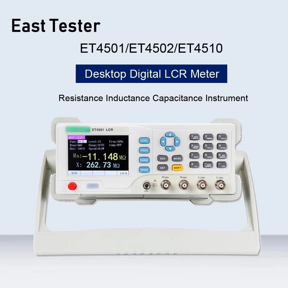 ET4501/ET4502/ET4510 LRC Настольный цифровой мост Настольный LCR тестер метр 10 кГц-100 кГц Измеритель сопротивления емкости частоты