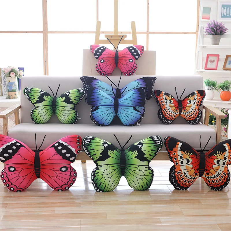 colorful butterfly plush pillow stuffed lifelike butterfly throw pillow