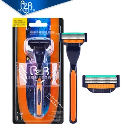 RZRIGUETTA Razor Men Quality Steel Blade 4 Layer Razor Blade Cartridge Shaving Razor For Men Beard Body Hair Remover Hollow-Out RZRIGUETTA Razor Men Quality Steel Blade 4 Layer Razor Blade Cartridge Shaving Razor For Men Beard Body Hair Remover Hollow-Out