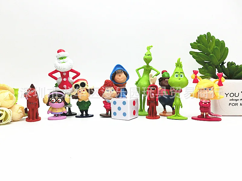 ThinkEasy ПВХ Grinch игрушки Фигурки Куклы для детей Рождественская тема