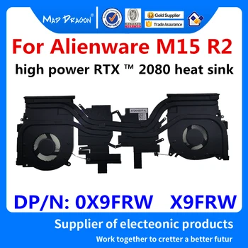 

New original heat sink fan CPU GPU FAN For Dell Alienware M15 R2 upgrade high power RTX 2080 cooling FAN module 0X9FRW X9FRW