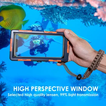 

Professional Underwater Phone Case Cover f/ Apple iPhone 11 Pro XS Max Samsung Galaxy Note Phone IPX8 Waterproof Diving Swimming