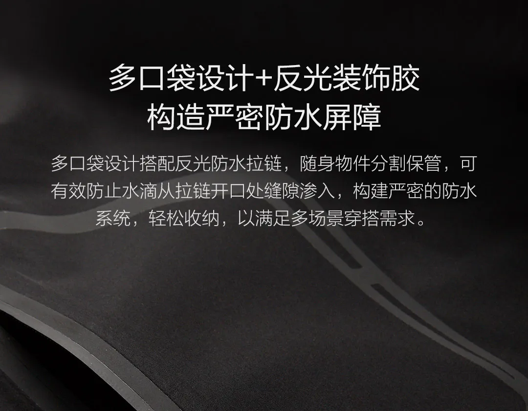 Xiaomi Mijia Uleemark Мужская трехэтажная городская ветрозащитная куртка многофункциональное хранение 3 уровня Водонепроницаемый светоотражающий