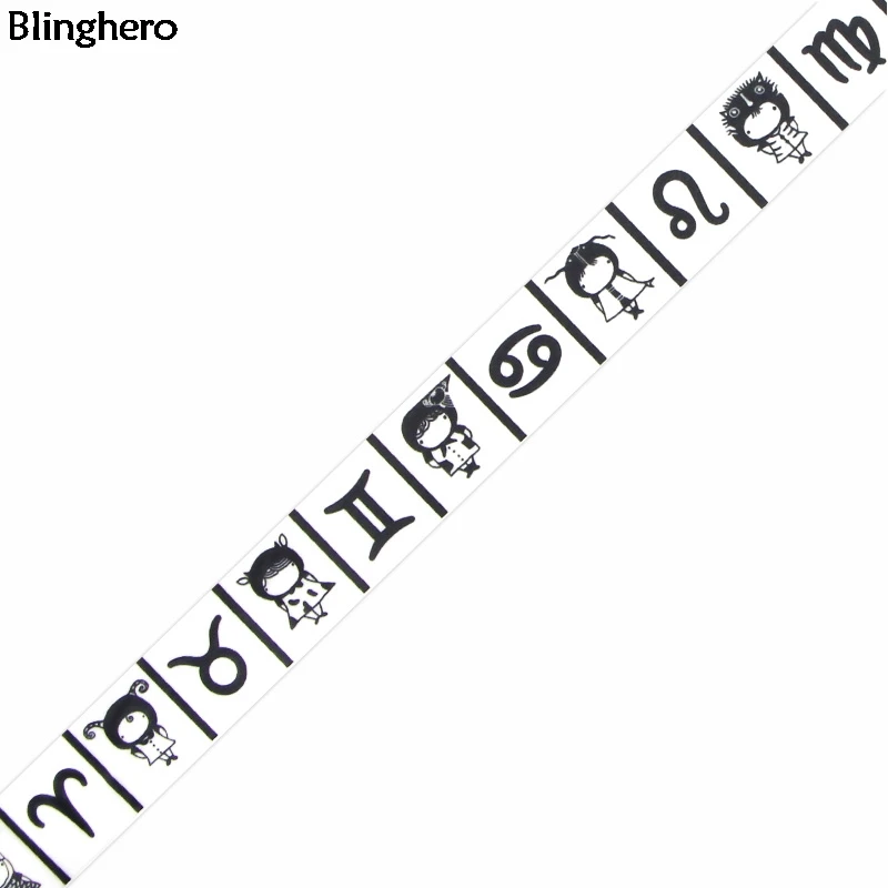 Blinghero 15 мм X 5 м 12 созвездий васи лента мультфильм маскирующая лента крутая клейкая лента Модные переводные наклейки детские подарки BH0272