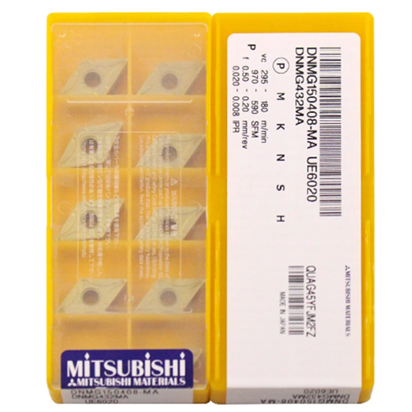 MITSUBISHI DNMG150404-MA UE6020/DNMG150408-MA UE6020 CNC токарные карбидные режущие пластины для фрезы стали, нержавеющей стали