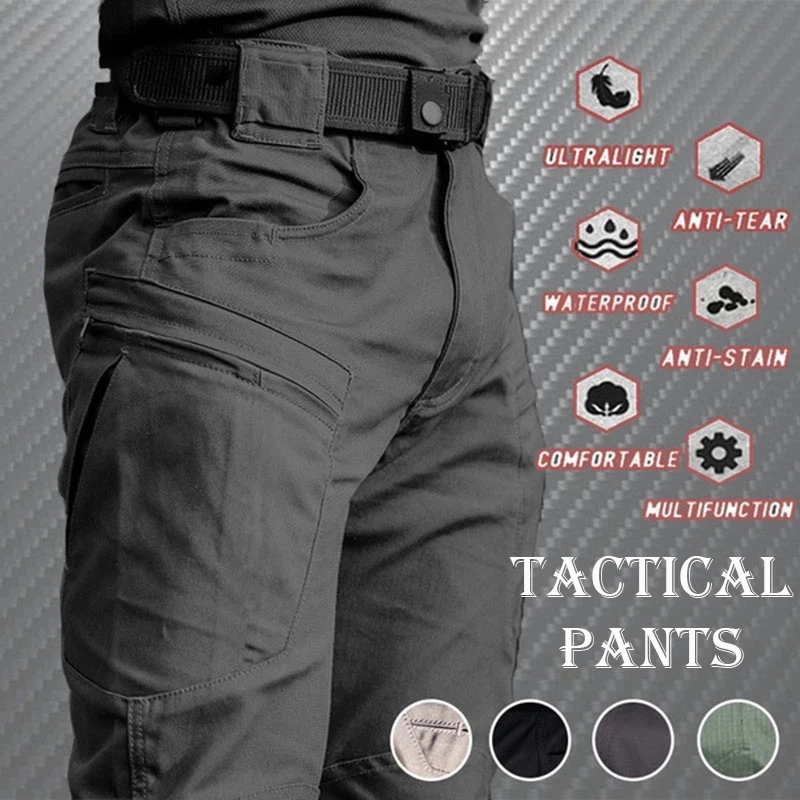 Obtenga esto Pantalones tácticos para hombre, ropa resistente al desgaste, transpirable, de algodón, suave, informal, del Ejército, resistente al agua, de secado rápido, Cargo, 2021 ezYoMbRkJ6y